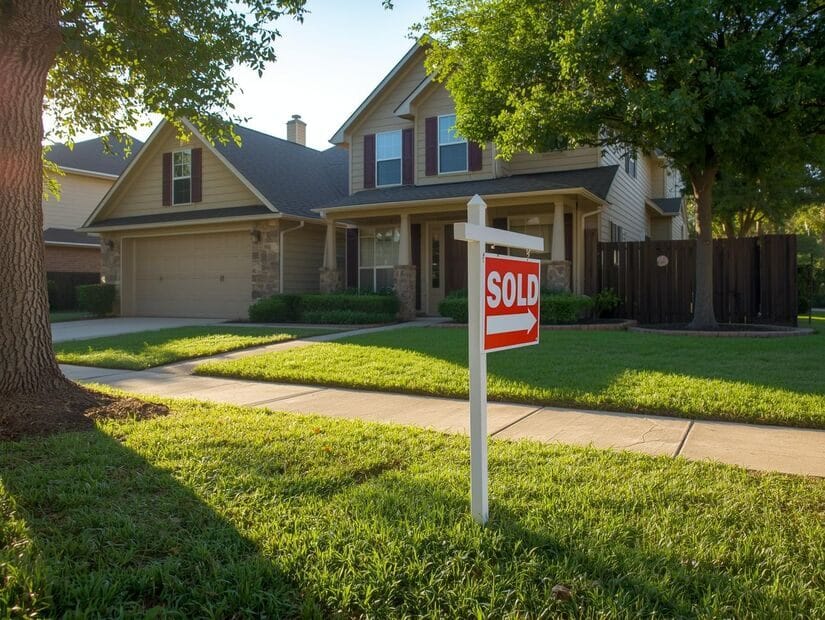 Houston_neighborhood_with_sold_sign_on_the_house