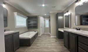Updated mobile home living room