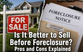 pros and cons when you sell before foreclosure