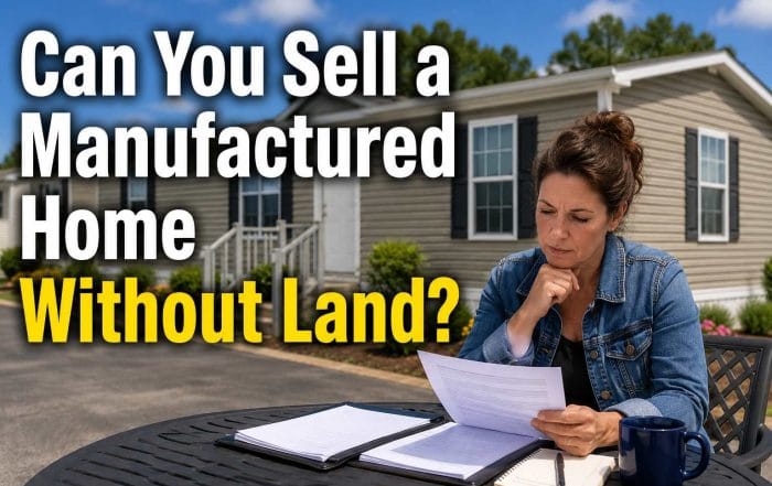 sell a manufactured home without land