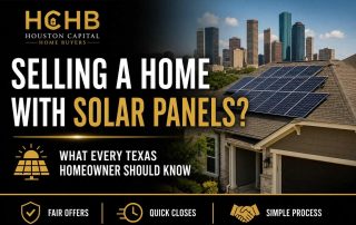 Home with rooftop solar panels before selling